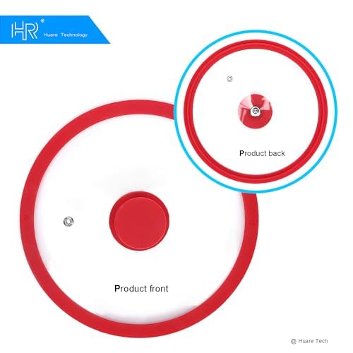 Vented Tempered Glass Cookware Lid Red 1 Pack