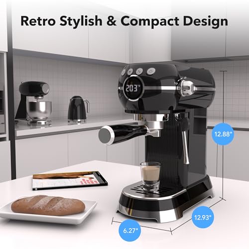 20Bar Compact Espresso Machine with Milk Frother