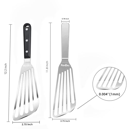 2 Pack Flexible Fish Spatula Stainless Steel for Kitchen