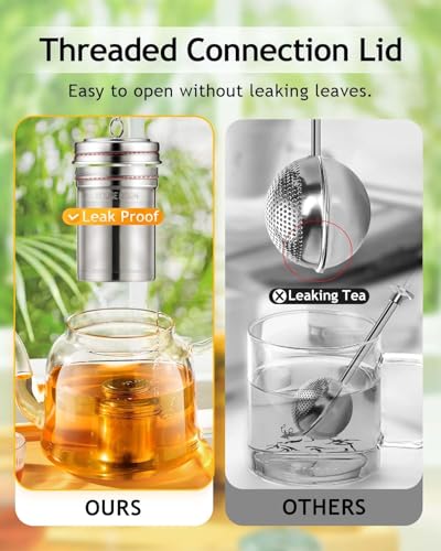 2 Pack Tea Infuser with Scoop for Loose Leaf Tea Steeper