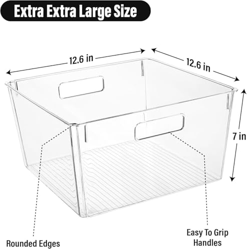 Clear Extra Large Plastic Storage Bins (8 Count)