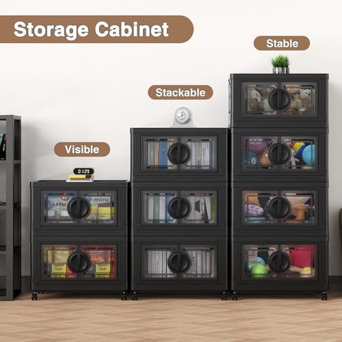 480Qt Lockable Stackable Storage Bins with Lids (4 Count)