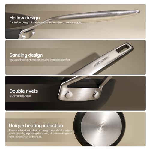 7 Piece Nonstick Frying Pan Set with Lid