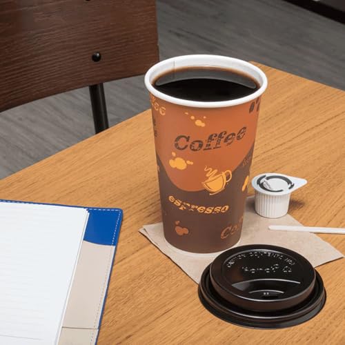 16 oz Paper Hot Coffee Cups [1000 ct] Disposable (1000 Count)
