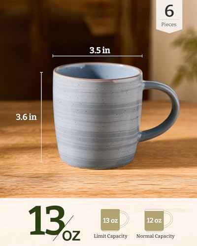 Coffee Mugs Set of 6 (6 Count)