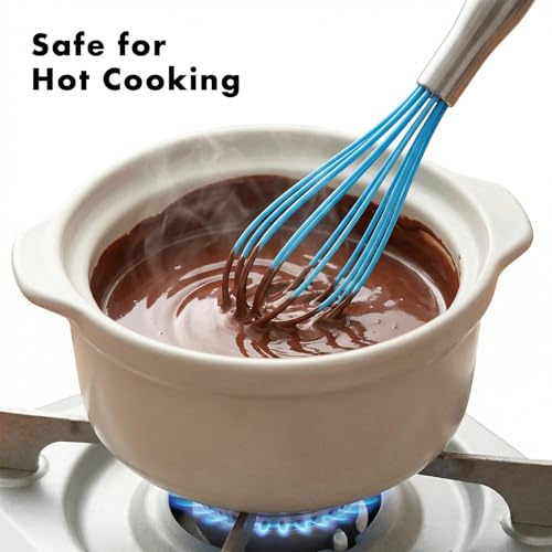 10 Inch Blue Silicone Whisk
