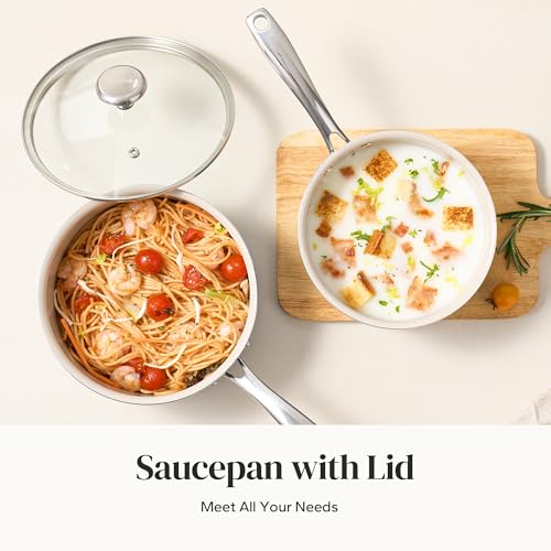 Nonstick Ceramic Sauce Pan with Lid