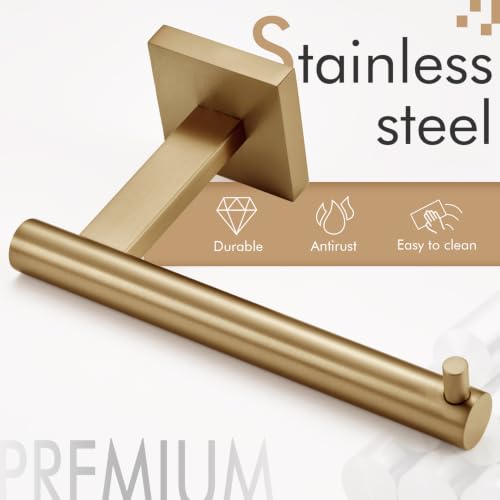 Toilet Paper Holder Champagne Bronze Toilet Roll Holder Hold Mega Rolls Kitchen Bathroom Tissue Paper Dispenser Stainless Steel