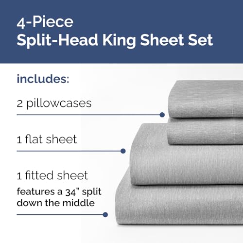 Flex Top Split Head King 4 Piece Sheet Set