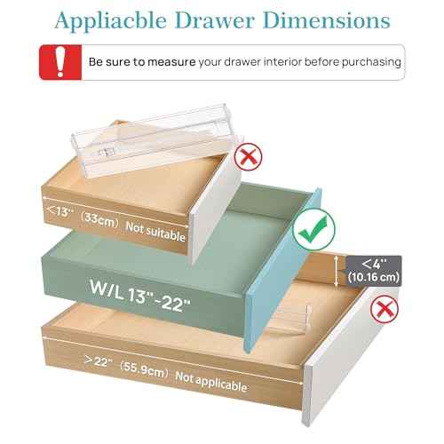 4" High Drawer Dividers for Clothes (4 Count)