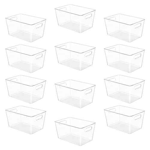 12 Pack Clear Storage Bins (12 Count)