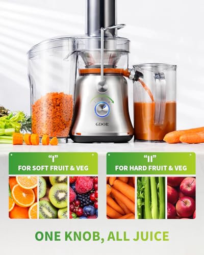 1300W Powerful Juicer Machines with Larger 3.4" Feed Chute 56oz Jug