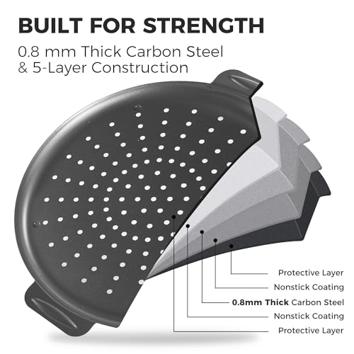 2 Pack Pizza Pan 14 Inch with Holes (2 Count)