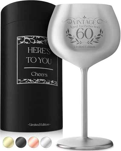 60th Birthday Wine Glass (60 Count)