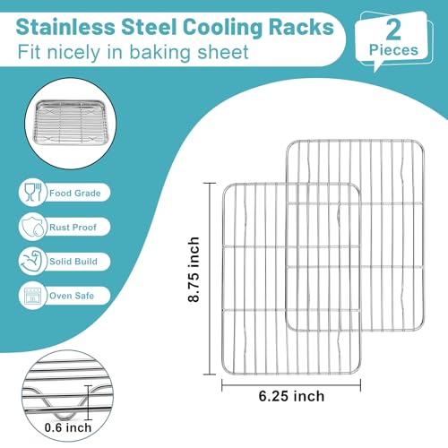 Cooling Rack 8.75” x 6.25” Stainless Steel Wire Baking Rack
