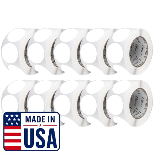 White Perforated Round Circle Dot Sticker 3 (10 Count)