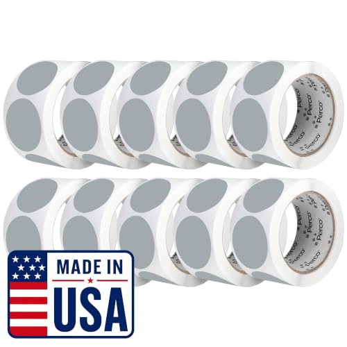 Grey Perforated Round Circle Dot Sticker 2 (80 Count)