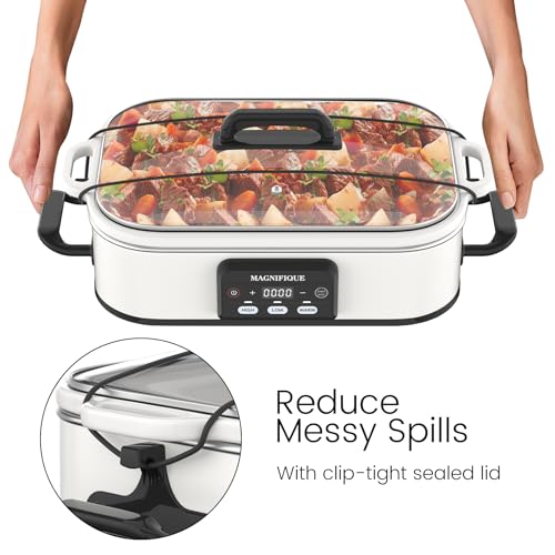 4 Quart Casserole Programmable Slow Cooker with Ceramic Baking Dish