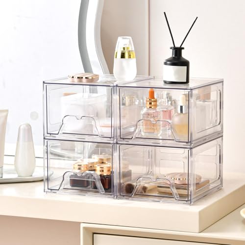 6 Pack Stackable Storage Drawers (6 Count)