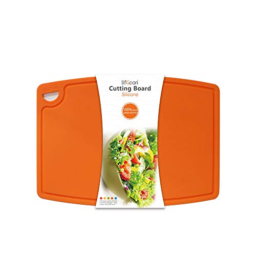 Extra Large Thick Silicone Cutting Boards for Kitchen 14.6'' x 10.43'' Flexible Cutting Chopping Boards (5 Count)