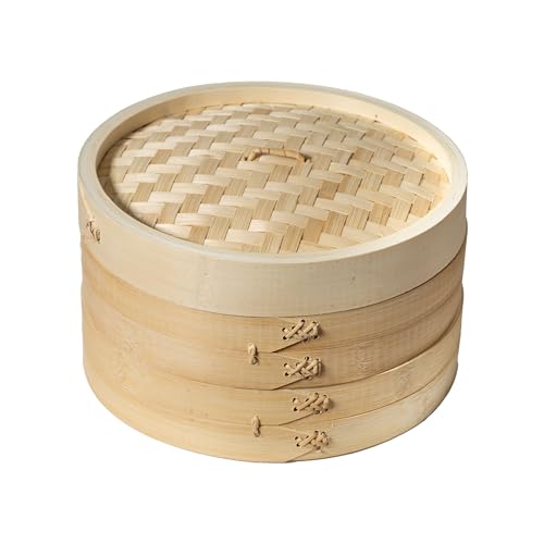 2 Tier Bamboo Steamer Baskets
