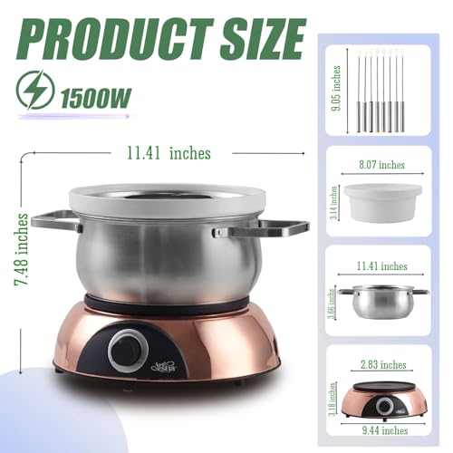 Electric Fondue Pot Set for Cheese