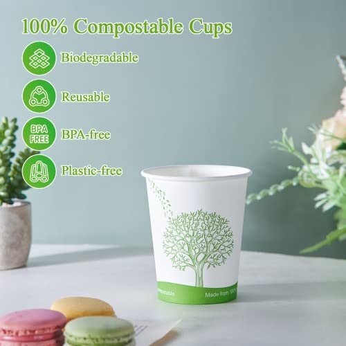 300 Count 8 oz Compostable Paper Cups