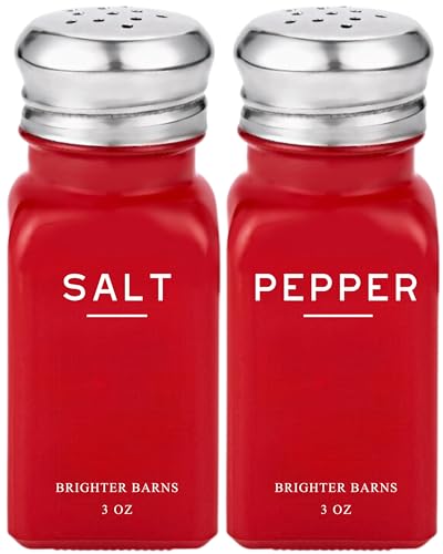 Red Salt and Pepper Shakers Set by Brighter Barns