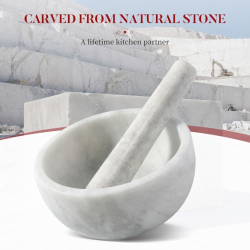 Marble Mortar and Pestle Set