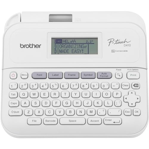 P-Touch PT-D410 Home / Office Advanced Label Maker | Connect via USB to Create and Print on TZe Label Tapes up to ~3/4 inch, White