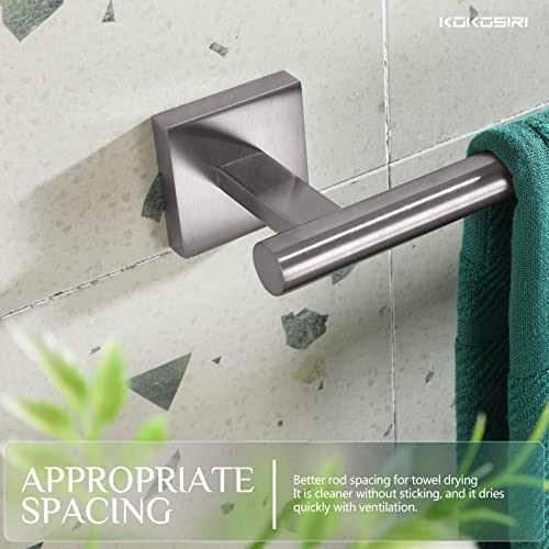 Towel Holder Bathroom Accessories Towel Bar for Bath Kitchen Necklace Holder 24 Inch Brushed Nickel Stainless Steel B4005BR