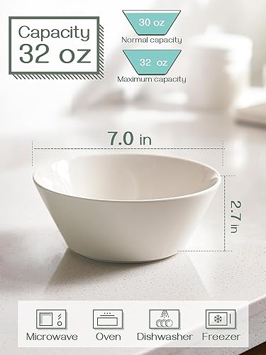 32 OZ Large Soup Bowls Set of 4 (4 Count)