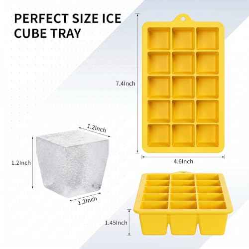 Silicone Ice Cube Tray 3 Pack (3 Count)