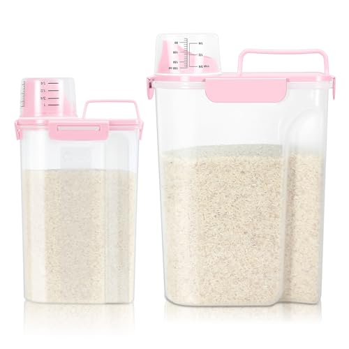 2 Pack Airtight Rice Container 5 Lbs +10 Lbs (2 Count)