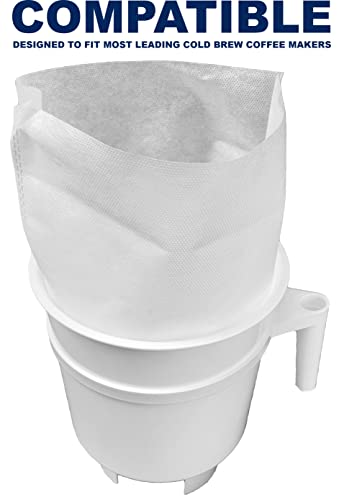 50 Pack) Cold Brew Coffee Filters, 12" x 13", Compatible with Leading Home Cold Brew Makers and Systems (50 Count)