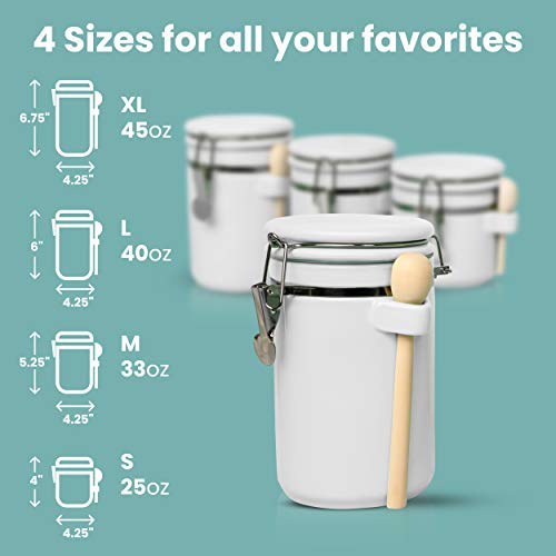 4 Piece Ceramic Kitchen Canisters Set (4 Count)