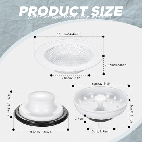 3 Pcs Sink Plug Stopper Disposal Drain Strainer (3 Count)
