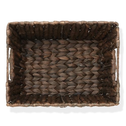 Set of 4 Water Hyacinth Storage Baskets with Handles (4 Count)