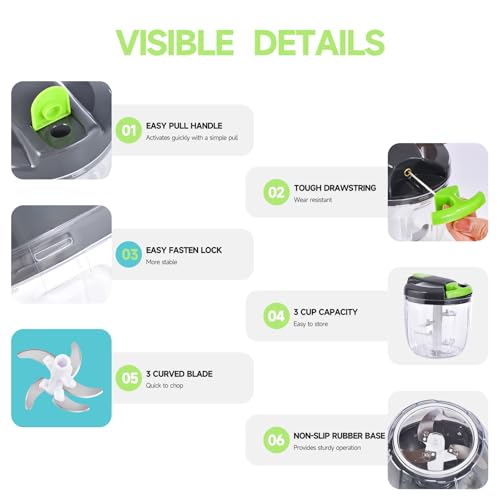 Manual Food Processor Vegetable Chopper