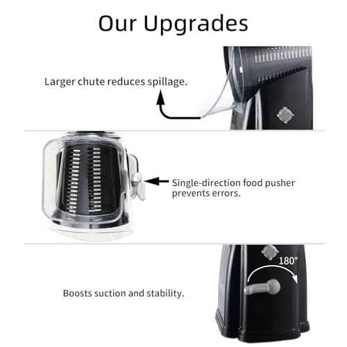 Upgrade Rotary Cheese Grater Shredder with Handle