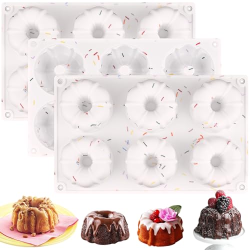 3 Pcs Mini Fluted Cake Pan (3 Count)