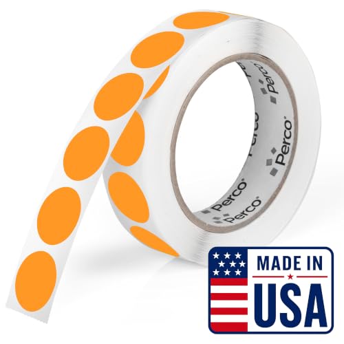 Neon Orange Round Circle Dot Sticker 1