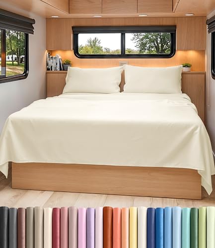 Short Queen Size 4 Piece Bed Sheet Set
