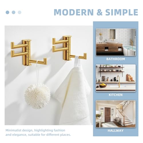 Brushed Gold Towel Hook (2 Count)