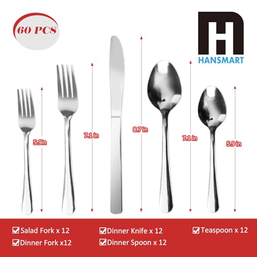 60 PCS Windsor Silverware Set (60 Count)