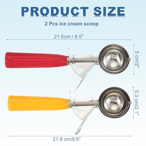 2 Pcs Cookie Scoops Ice Cream Scoop w