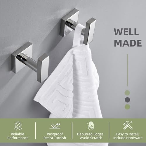 Towel Hooks for Bathroom (2 Count)