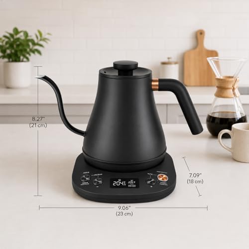 Electric Kettle Gooseneck Pour Over Kettle ±1℉ Temperature Control Quick Heating Water Boiler for Coffee & Tea & Formula Auto Shut Off Tea Kettle 1200 Watt