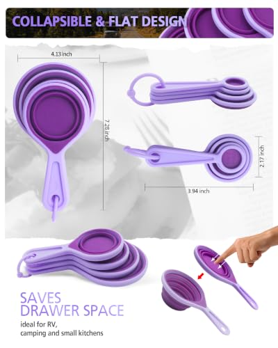 Collapsible Measuring Cups and Spoons Set