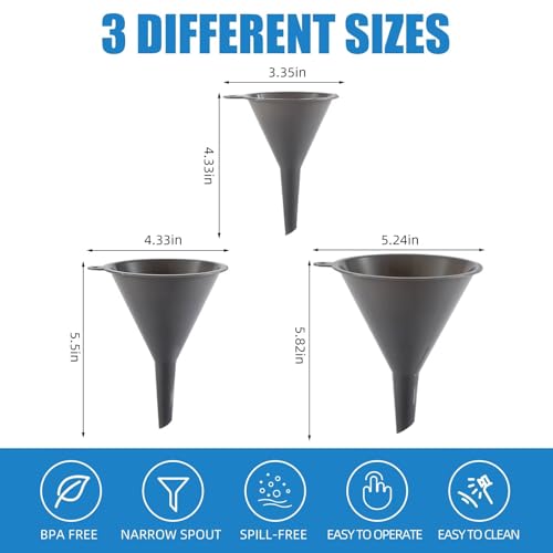 Plastic Kitchen Funnel Set of 3 (3 Count)